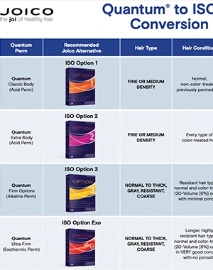 Quantum to ISO options conversion chart preview