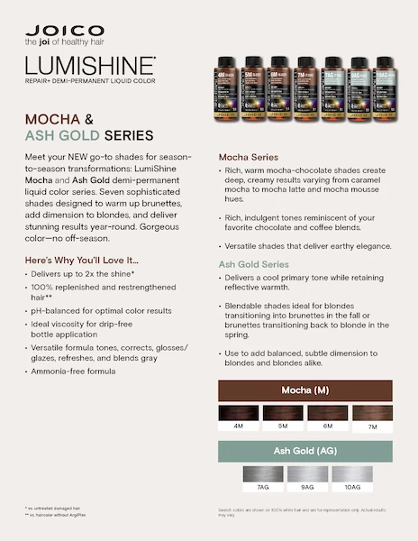 Lumihsine Demi Liquid mocha and ash gold fact sheet thumbnail